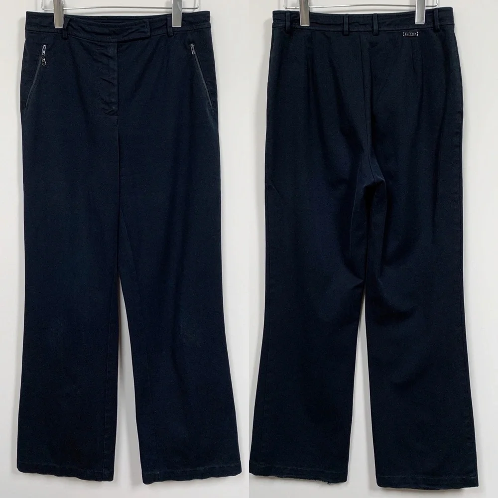 St. John Sport High Waist Wide Leg Chino Pants